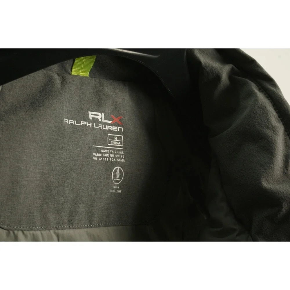 RLX Ralph Lauren Water Resistant Performance Full Zip Vest Mens Medium Gray Golf - Picture 4 of 11